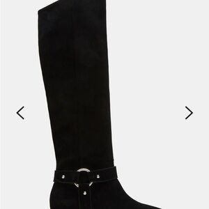 Black suede Steve Madden Krosby Over the Knee Boots